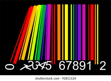 colorful domino bar code, vector