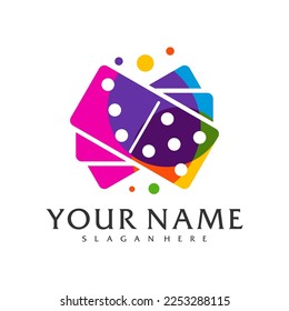 Colorful Domino logo vector template, Creative Domino logo design concepts