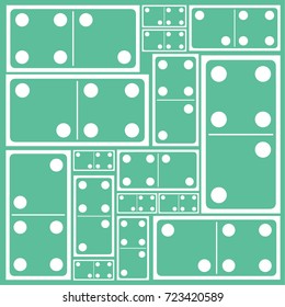 Colorful Domino with the same number, pattern