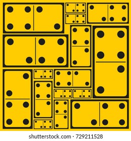 Colorful Domino with the same number, pattern
