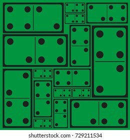 Colorful Domino with the same number, pattern