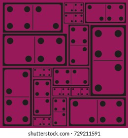 Colorful Domino with the same number, pattern