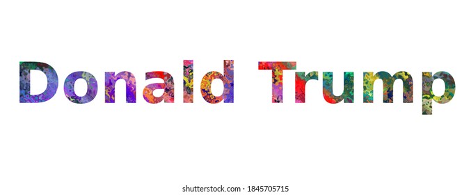 Colorful Donald trump text vector design