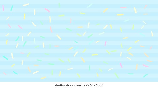 Colorful donut or cake glaze seamless pattern with sprinkle topping. Vector Illustration