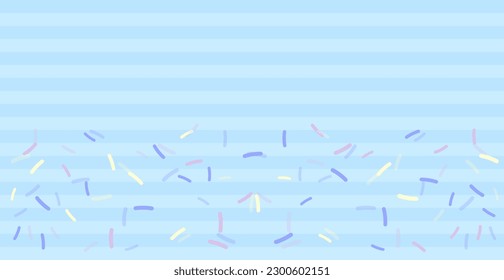 Colorful donut or cake glaze seamless pattern with sprinkle topping. Vector