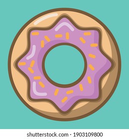 Colorful donut image for your artwork. To illustrate recipes, menus, culinary blogs.
