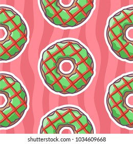 Colorful Donut seamless Pattern for background