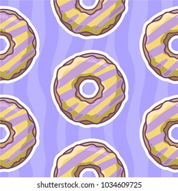 Colorful Donut seamless Pattern for background