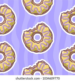 Colorful Donut seamless Pattern for background