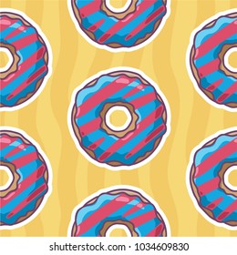 Colorful Donut seamless Pattern for background