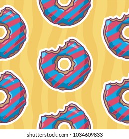 Colorful Donut seamless Pattern for background