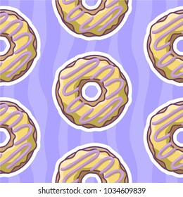 Colorful Donut seamless Pattern for background
