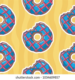 Colorful Donut seamless Pattern for background