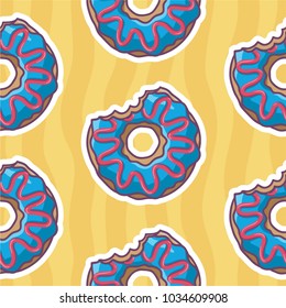 Colorful Donut seamless Pattern for background