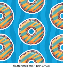 Colorful Donut seamless Pattern for background