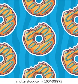 Colorful Donut seamless Pattern for background