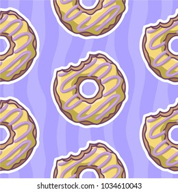 Colorful Donut seamless Pattern for background