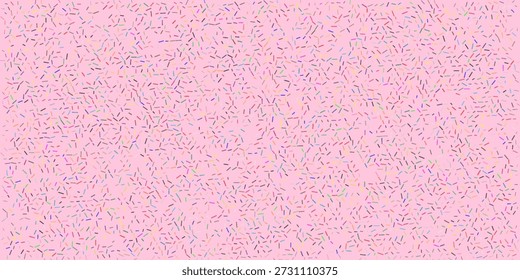 Padrão sem emenda de granulado de donut colorido. Fundo de creme doce de morango. Sobreposição de glacê de bolo para banner decorativo, cartaz, modelo. Textura de cobertura de cupcake ou sorvete. Papel de parede vetorial