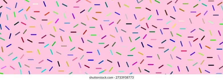 Padrão sem emenda de granulado de donut colorido. Fundo de creme doce de morango. Sobreposição de glacê de bolo para banner decorativo, cartaz, modelo. Textura de cobertura de cupcake ou sorvete. Papel de parede vetorial. EPS 10