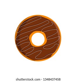 Colorful donuts isolated on white background