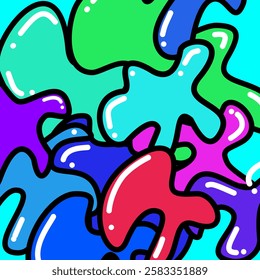 colorful doodle abstract background design