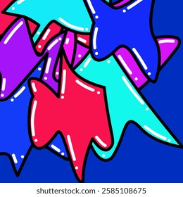 colorful doodle abstract background design