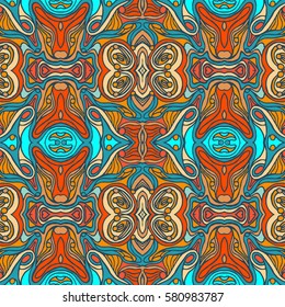 Colorful doodle abstract seamless pattern. Can be used for wallpaper, pattern fills, web page background, surface textures.