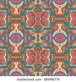 Colorful doodle abstract seamless pattern. Can be used for wallpaper, pattern fills, web page background, surface textures.