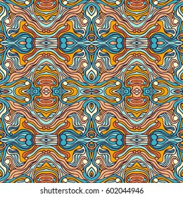 Colorful doodle abstract seamless pattern. Can be used for wallpaper, pattern fills, web page background, surface textures.