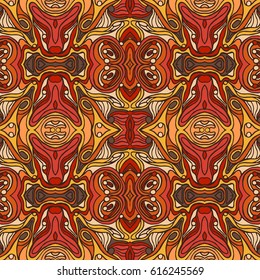 Colorful doodle abstract seamless pattern. Can be used for wallpaper, pattern fills, web page background, surface textures.