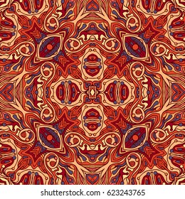 Colorful doodle abstract seamless pattern. Can be used for wallpaper, pattern fills, web page background, surface textures.