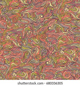 Colorful doodle abstract seamless pattern. Can be used for wallpaper, pattern fills, web page background, surface textures.