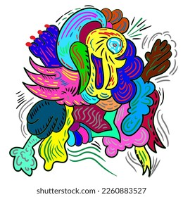 colorful doodle art illustrationcan be used for backgrond 