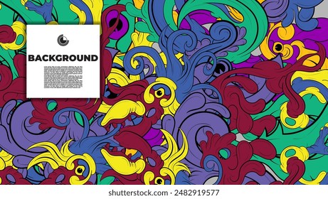 arte colorido del doodle con diversos Elementos. es conveniente para el fondo, cubierta del libro, cubierta, Plantilla, flayer, proyecto del verano. también es útil para el proyecto del libro de colorear