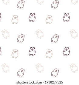 El doodle colorido presenta un patrón vectorial sin fisuras,
patrón de tela colorida, elementos animales para fondo
