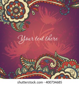 Colorful doodle card