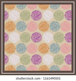 Colorful doodle circles pattern background