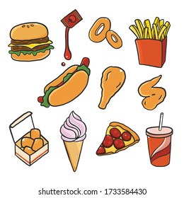 Fast Food 3d Realistic Render Vector Stock Vector (Royalty Free ...