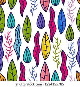 colorful doodle floral pattern design