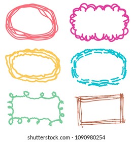 colorful doodle frame   for design  vector eps.10