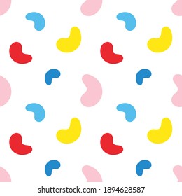 Colorful doodle kidneys vector seamless pattern background for World Kidney Day design.
