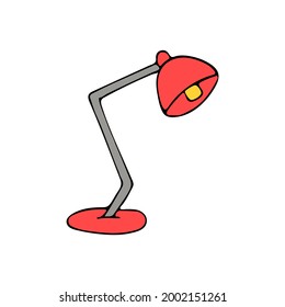 Colorful doodle office lamp icon in vector. Colorful office lamp illustration in vector. Lamp illustration in vector.