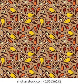 colorful doodle pattern.Vector retro doodle seamless pattern of adorable drops