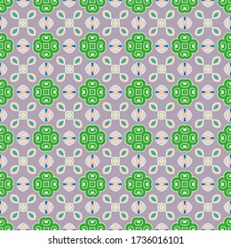 Colorful doodle seamless pattern, repeating texture for textile fabric, paper printing. Hand drawn background with geometric and floral elements. Tribal ethnic ornament for scarf, shawl, hijab design