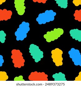 Bunte Doodle Form nahtlose Muster. Nahtloser Vektorgrafik-Hintergrund.