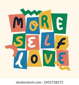 Colorful doodles cutout motivational quotes collection