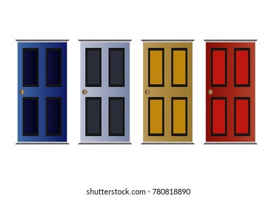 Colorful door graphic template pack