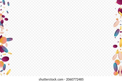 Colorful Dot Abstract Purple Background. Rainbow Flying Splash Texture. Fun Wallpaper. Magic Vector Banner.