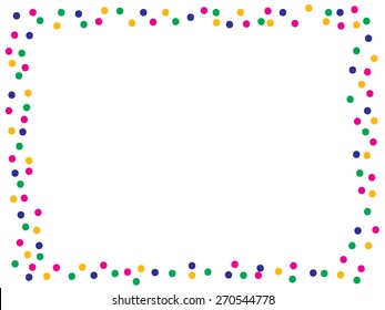 Colorful Dot Background Frame Stock Vector (Royalty Free) 270544778 ...