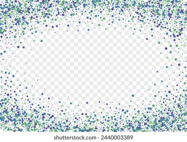 Colorful Dot Background Transparent Vector. Circle Christmas Texture. Bright Birthday. Rainbow Confetti Wedding. Round Transparent Design.